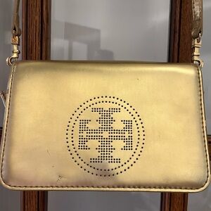 Tory Burch Gold Crossbody Bag